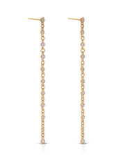 Dainty Linear Crystal Earrings