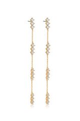 Linear Crystal Drop Earrings