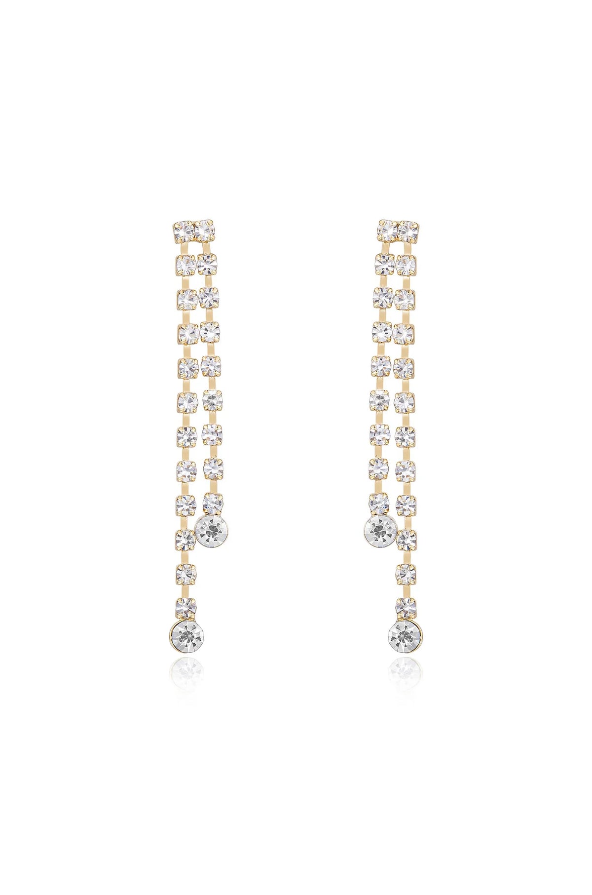 Crystal Sun Shower Dangle Earrings