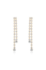 Crystal Sun Shower Dangle Earrings