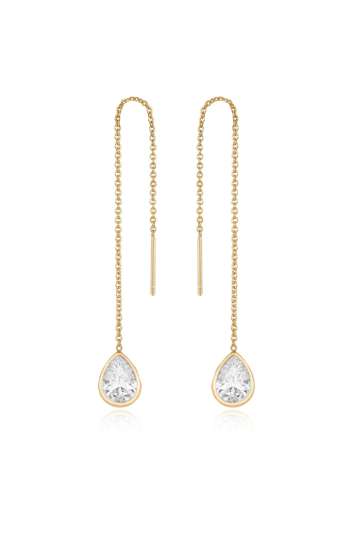 Barely There Chain and Crystal Dangle Earrings