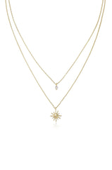 Layered Starburst Crystal Necklace