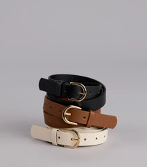 Everyday Essential Faux Leather Belt Set