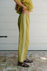 The Linen Crop Stripe Pant