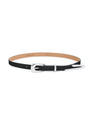 Modern Saddle Belt in Black and Silver