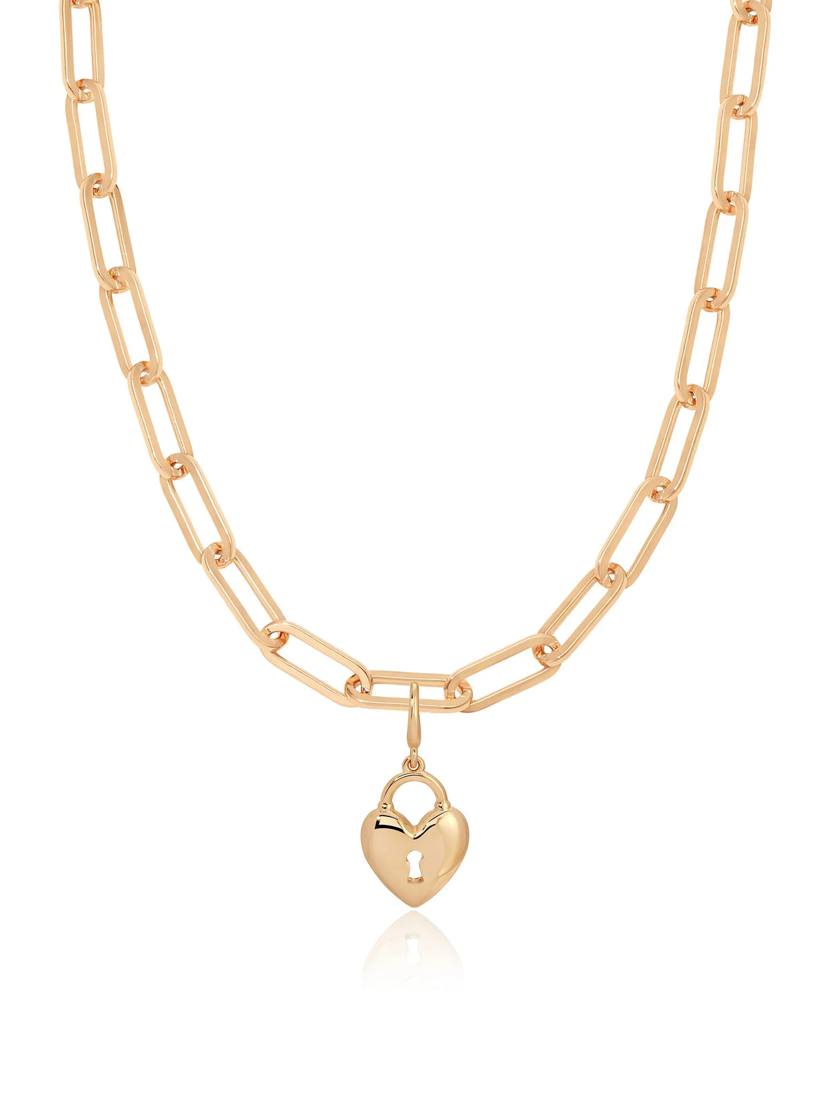Heart Lock Charm Necklace