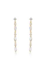 Dainty Linear Crystal Drop Earrings