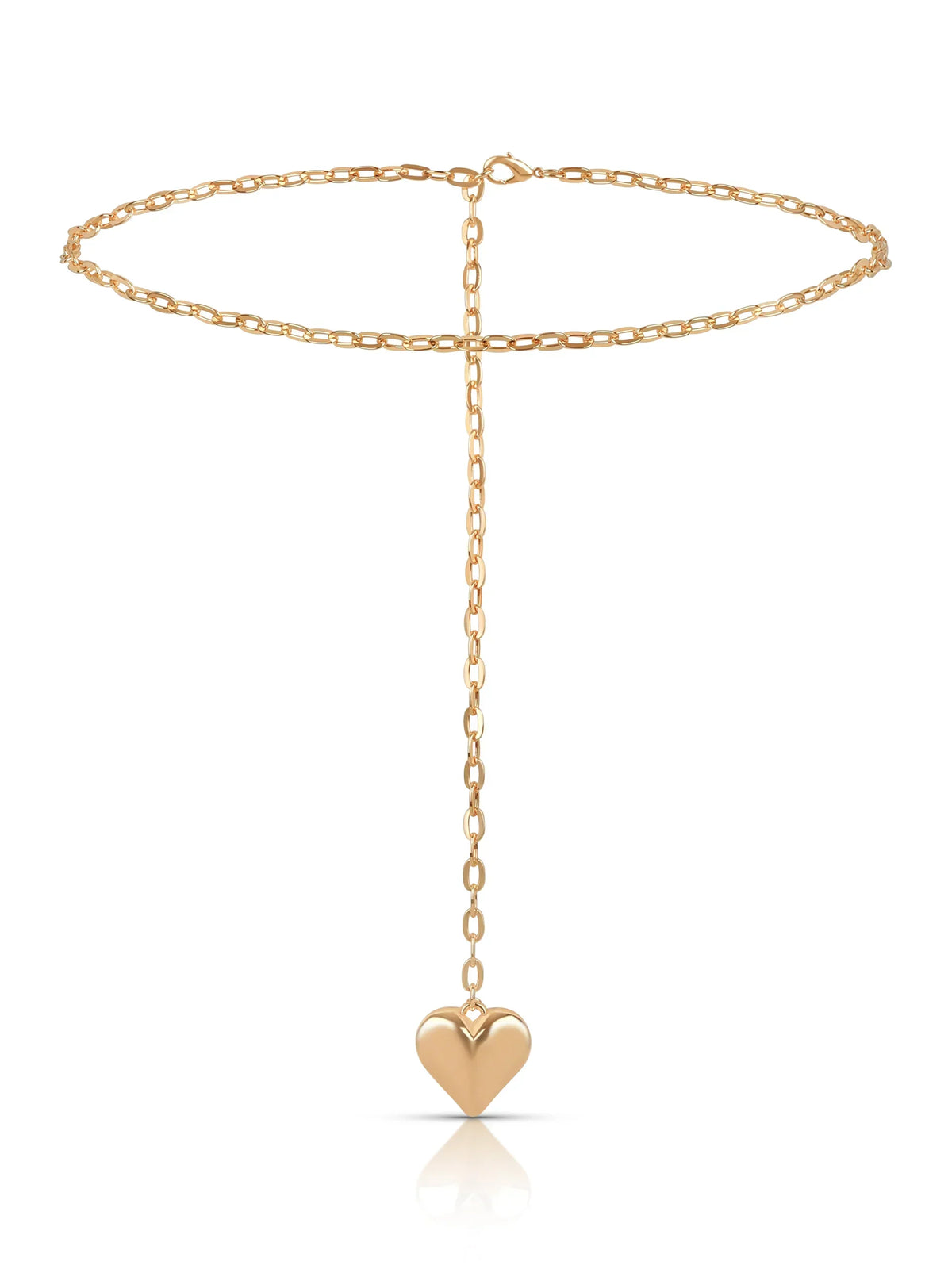 Heart Charm Chain Belt