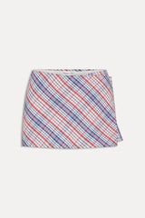 Sterling Cotton Mini Skort - Americana Plaid