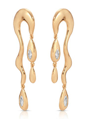 Melting Metal Dangle Earrings