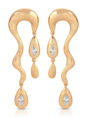 Melting Metal Dangle Earrings