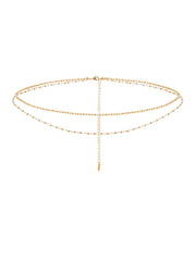 Pearl Strand Gold Body Chain