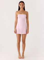 Della Strapless Mini Dress - Pink