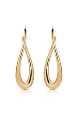 Oblong Abstract Hoop Earring